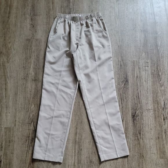 Alia Pull On Elastic Waist Pants Sz 8 Light Brown High Rise 29.5" Inseam - Picture 1 of 5